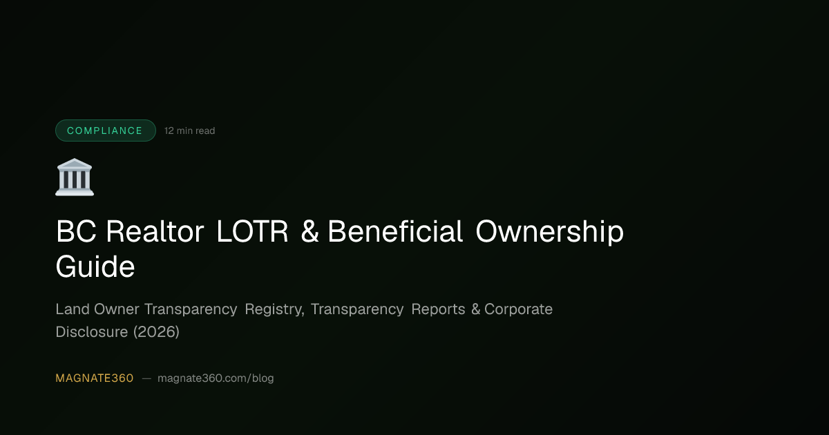 BC Realtor Land Owner Transparency Registry Guide: LOTR, Beneficial ...
