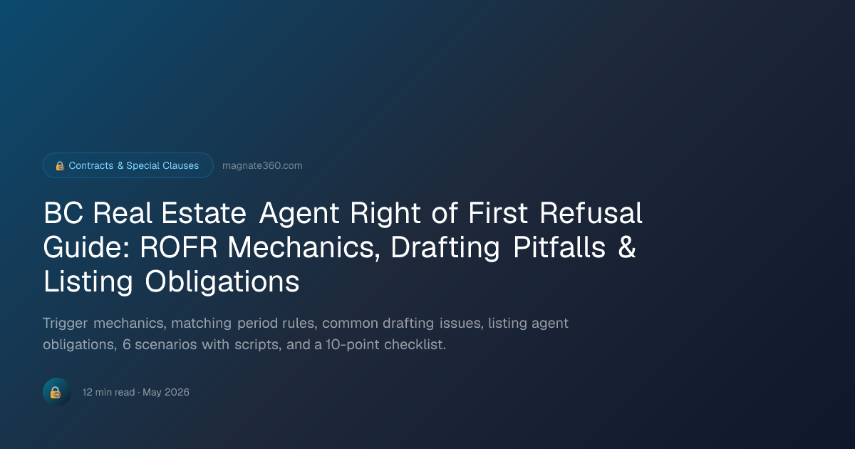 BC Realtor Right of First Refusal Guide: ROFR Mechanics, Drafting ...
